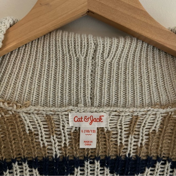 Girls (L) Cat & Jack Colorful Patterned Long Cardigan - Picture 2 of 3